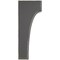 Ekena Millwork 5 1/4"W x 4"D x 10"H Clarksville Wood Vintage Decor Bracket, Black BKTWD05X04X10CVBL - alternate 3